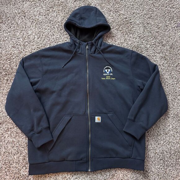Carhartt Other - Carhartt Hoodie Mens XL Loose Fit Blue Thermal Lined Rain Defender Midweight